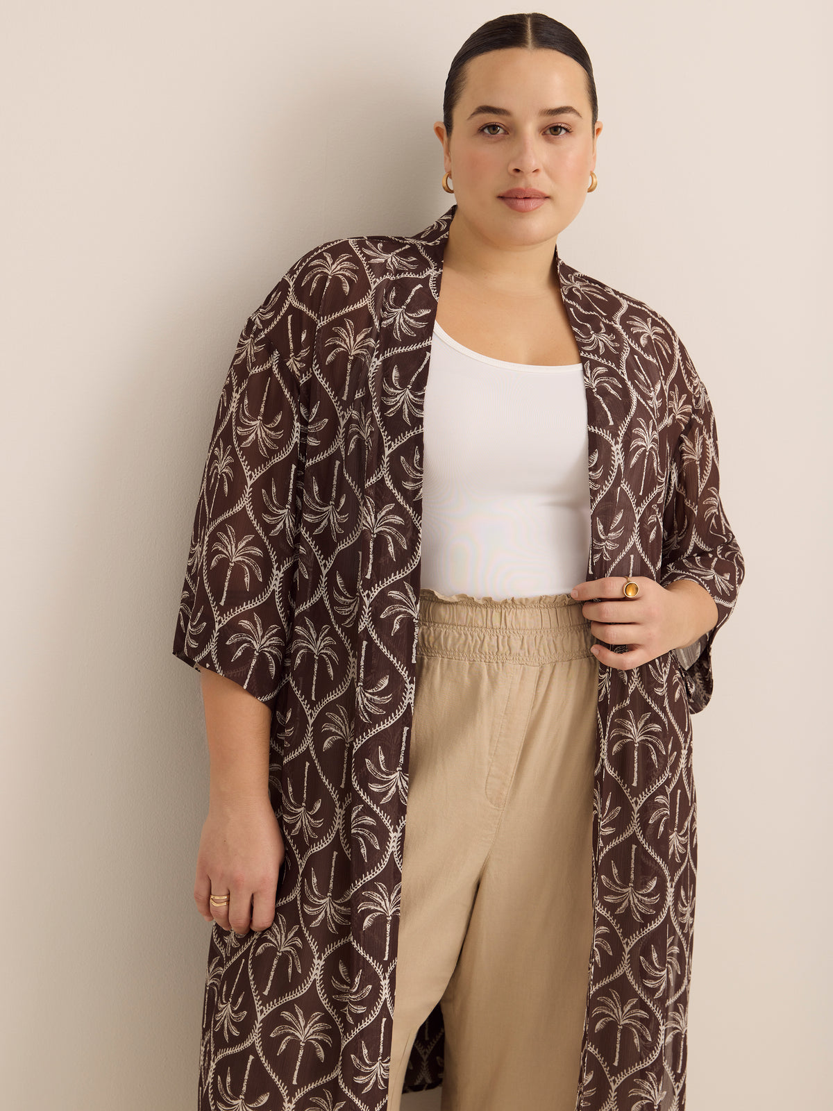 Printed Loose Tunic Overpiece