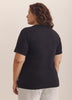 Black Short-Sleeve Crewneck Tee with Small Logo - adidas