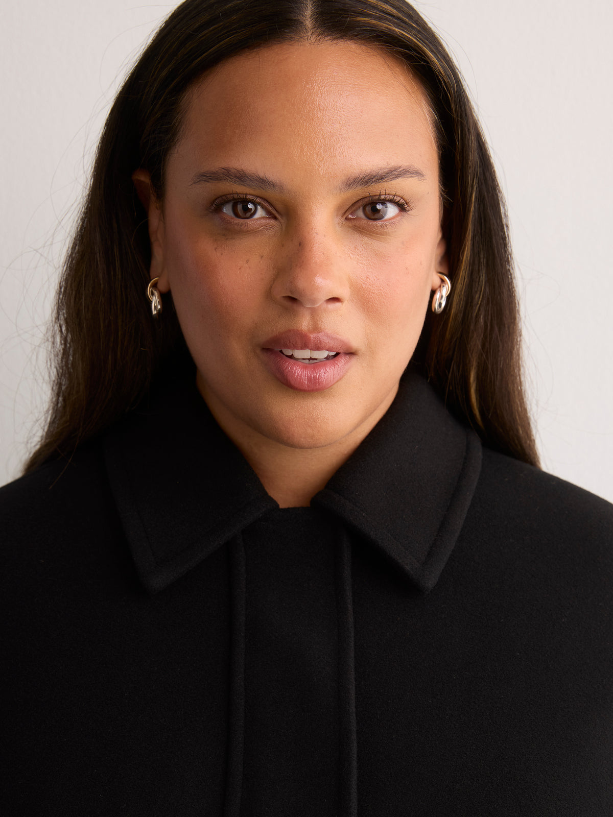 Soft Black Swing Coat
