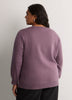 Loose Crew-Neck Fleece Sweatshirt with Long Balloon Sleeves