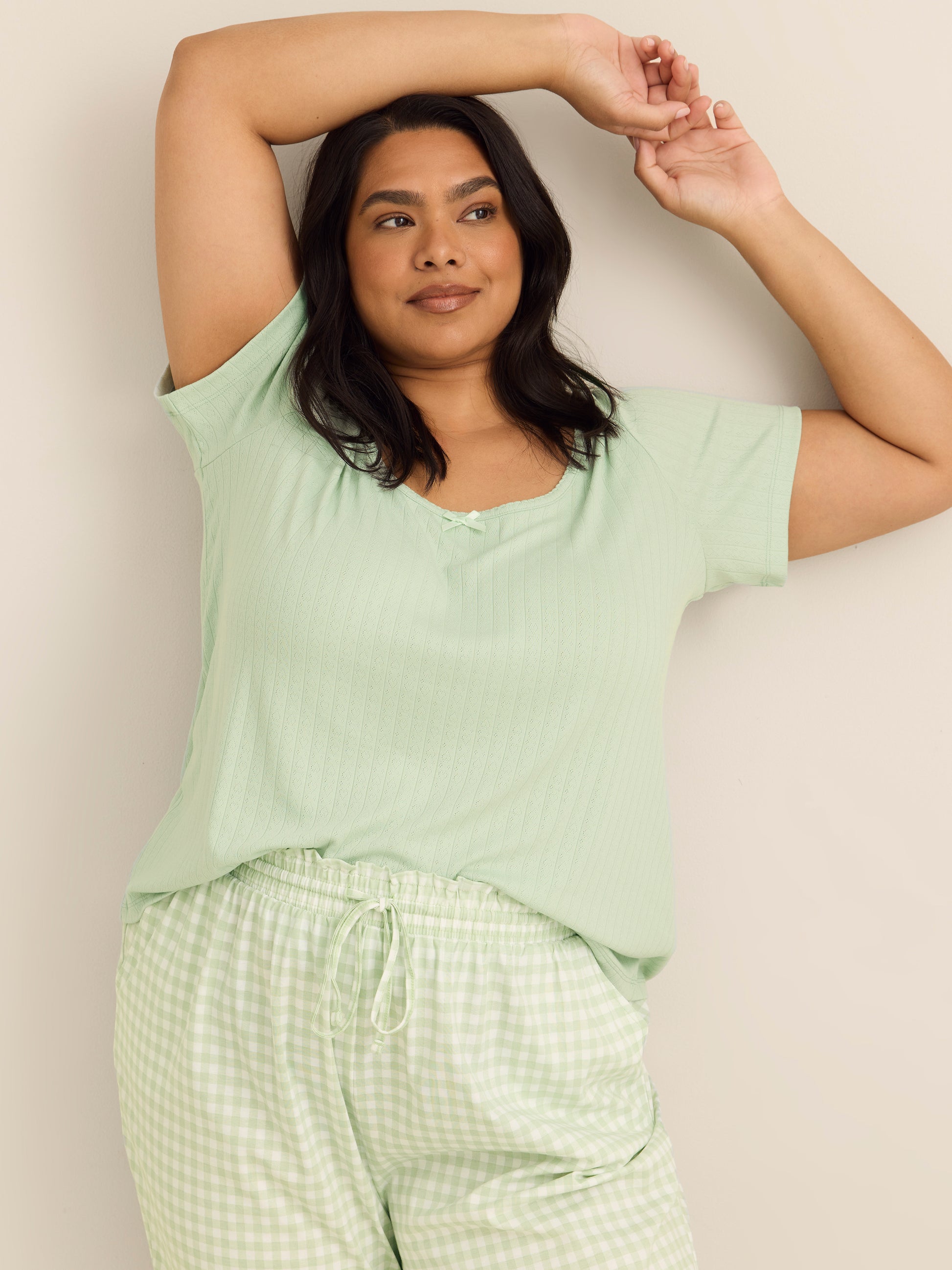 Pointelle Short-Sleeve Pyjama Top - ti Voglio