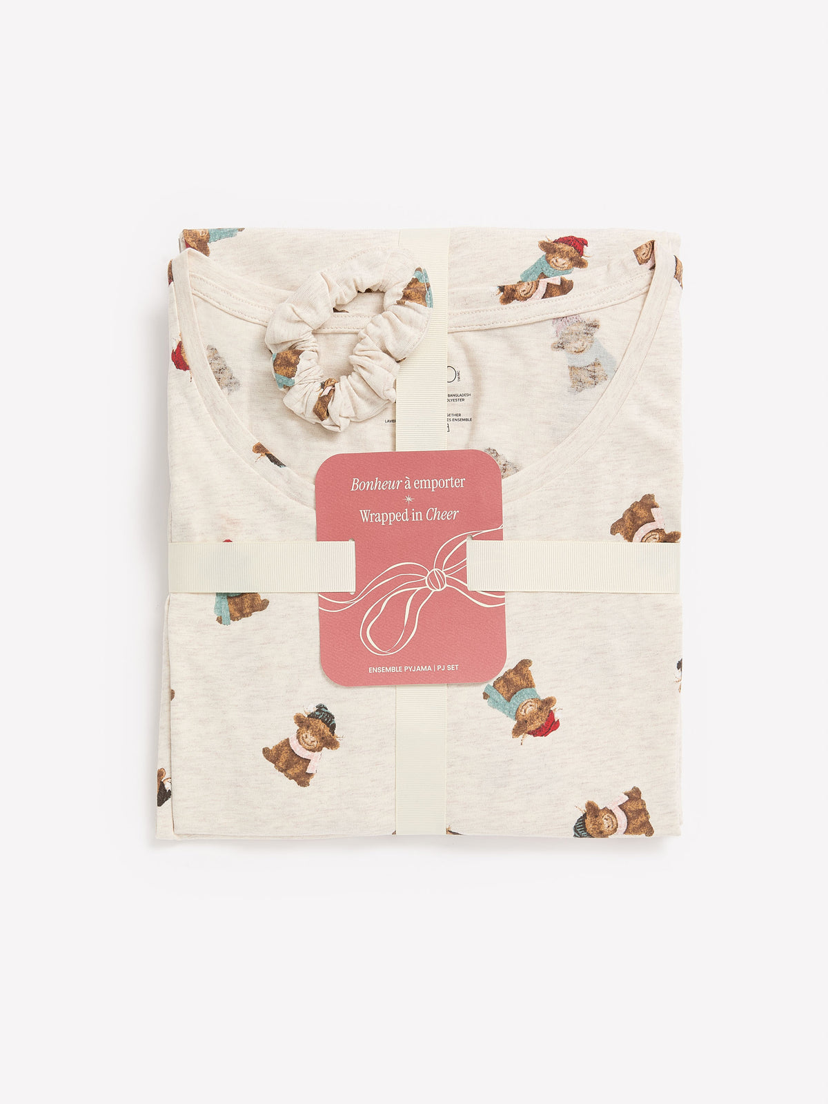 Snow Cow Heather Long-Sleeve Tee and Jogger Pant Pyjama Set - tiVOGLIO