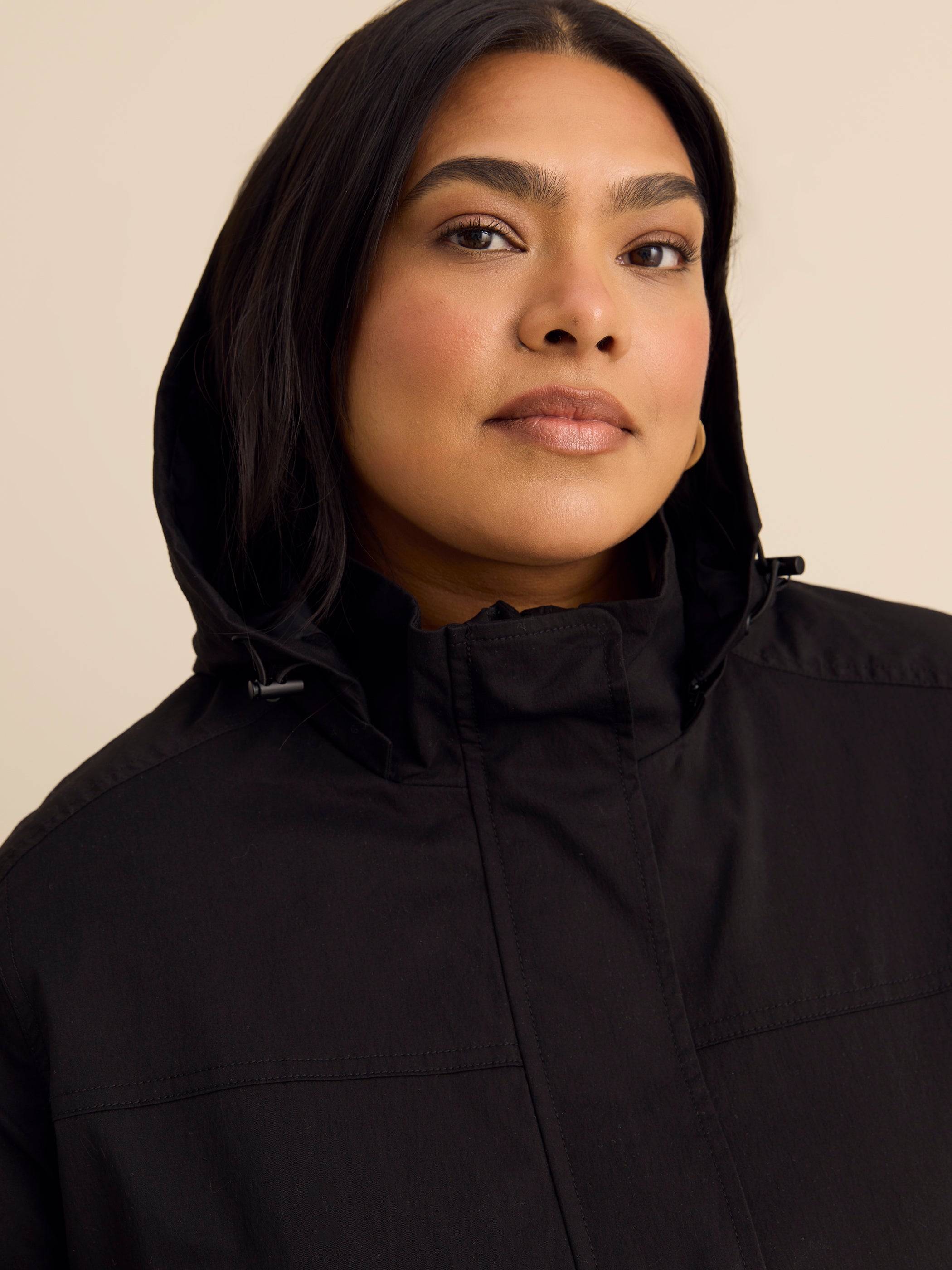 Manteau imperméable froissé long