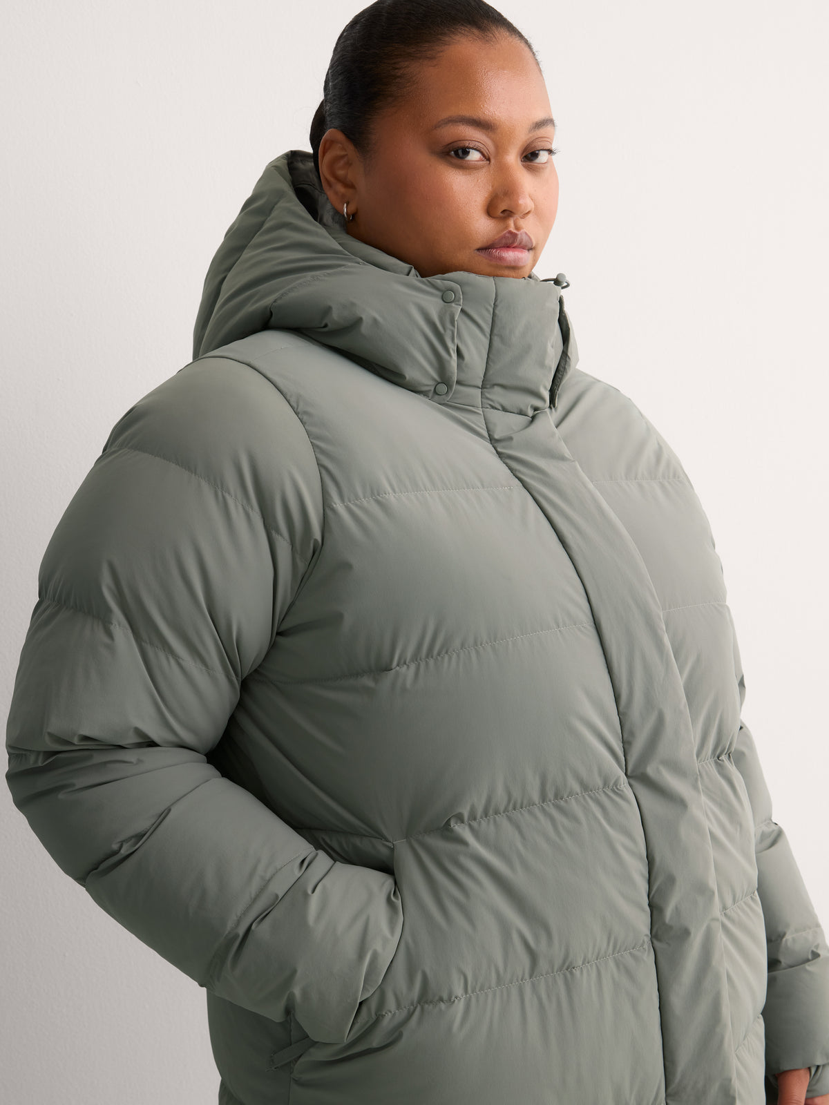Amaze Long Hooded Puffer Jacket - Columbia