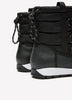 Extra Wide Width, Black Lace-Up Quilted Winter Boot