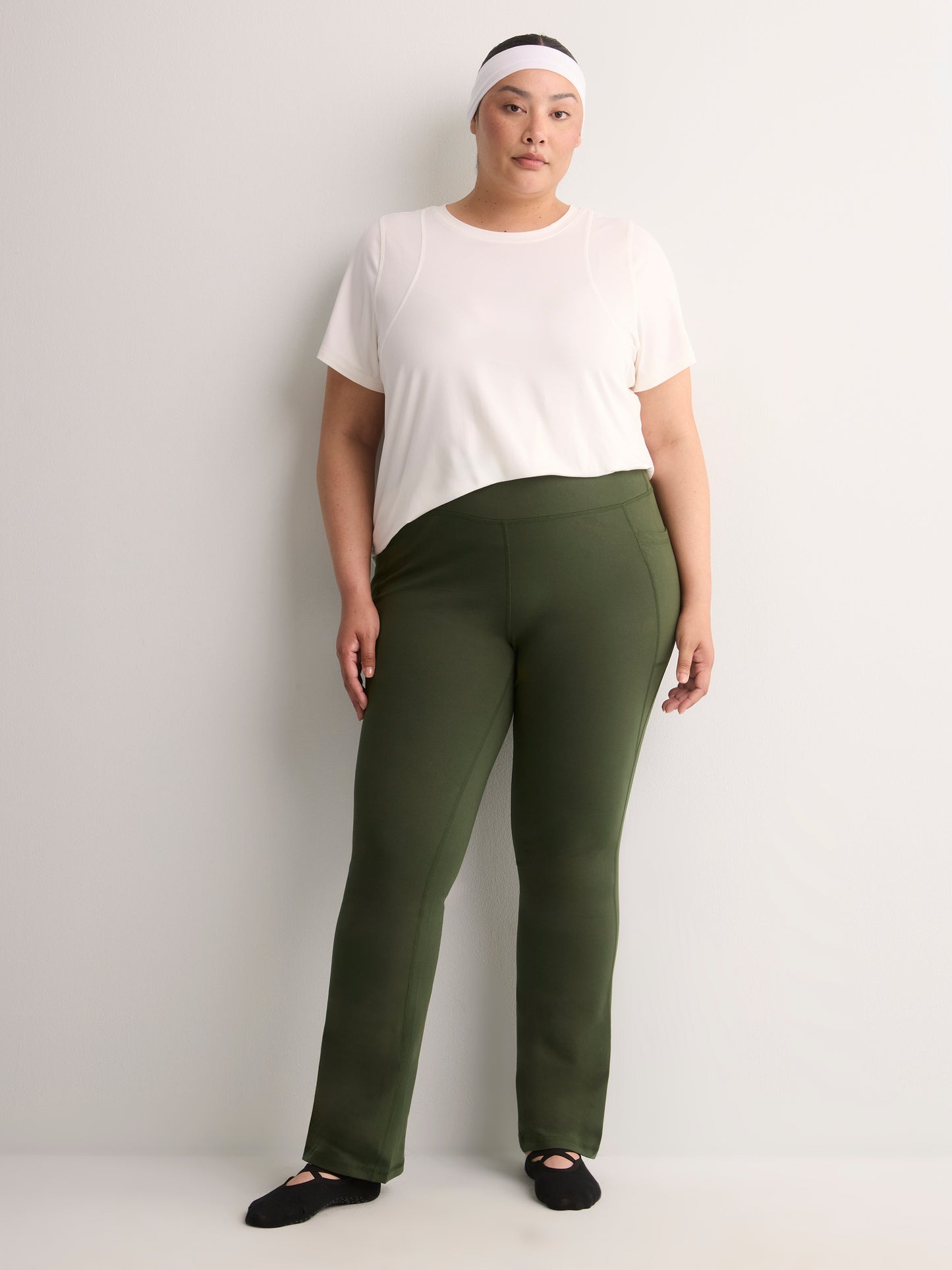 Coloured Cotton-Knit Essential Yoga Pant - Active Zone