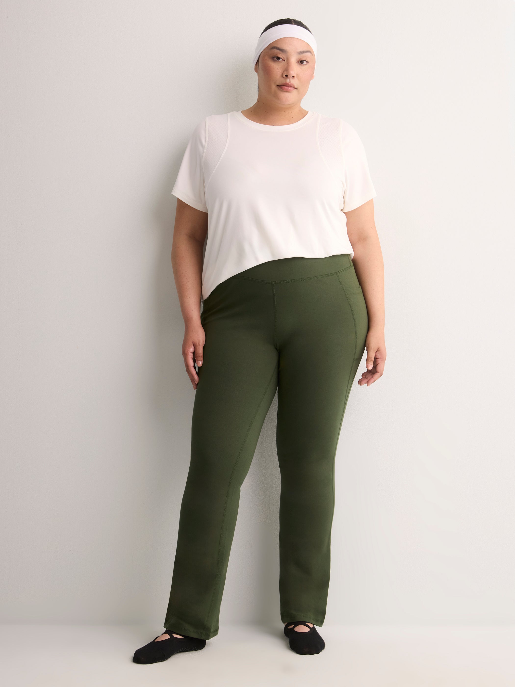 Coloured Cotton-Knit Essential Yoga Pant - Active Zone