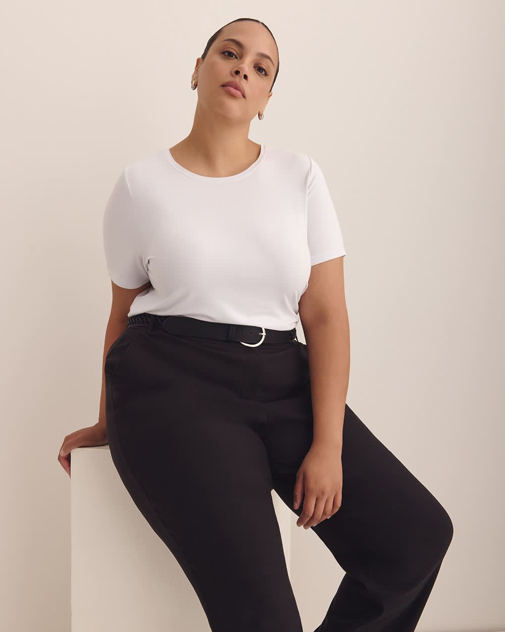 Responsible, Curvy Fit, Solid Straight Leg Pant