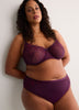High-Cut Microfibre Brief with Side Embroidery - Déesse