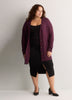 Straight-Fit V-Neck Tunic Cardigan