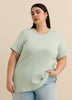 Curvy-Fit Crewneck Tee with Placement Print