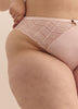 Culotte tanga en satin avec dentelle - Déesse Collection