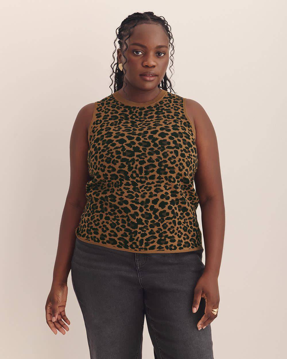 Crew Neck Sleeveless Sweater Tank - Addition Elle