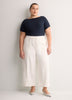 Fitted Boat-Neck Ribbed Knit Baby Tee