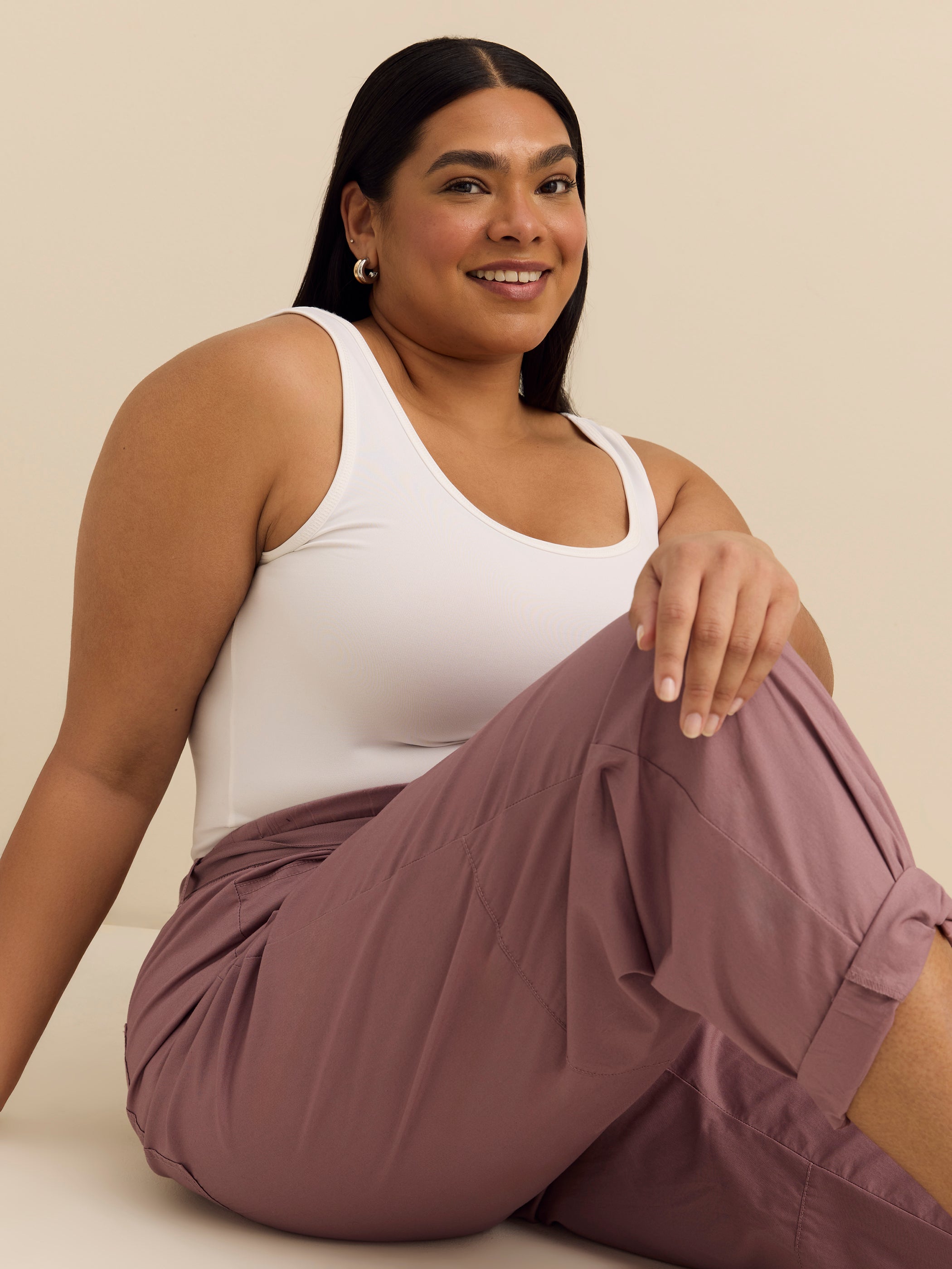 Pantalon en popeline à jambe ballon