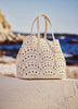 White Perforated Crossbody Handbag