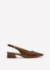 Wide Width, Ginger Faux-Leather Slingback Low-Heel Shoe - Naturalizer