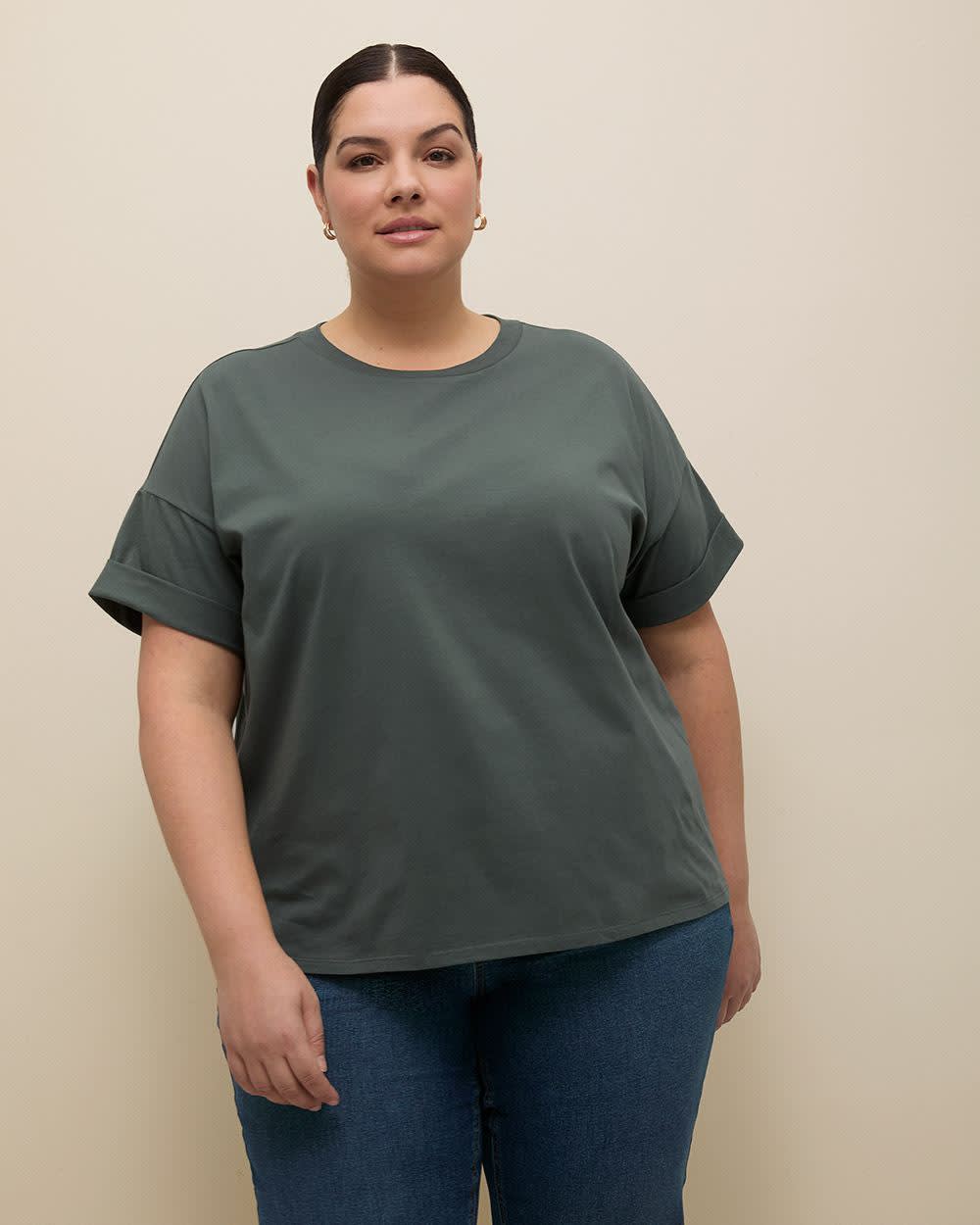 Boxy Short-Sleeve Cotton T-Shirt - PENN. Essentials