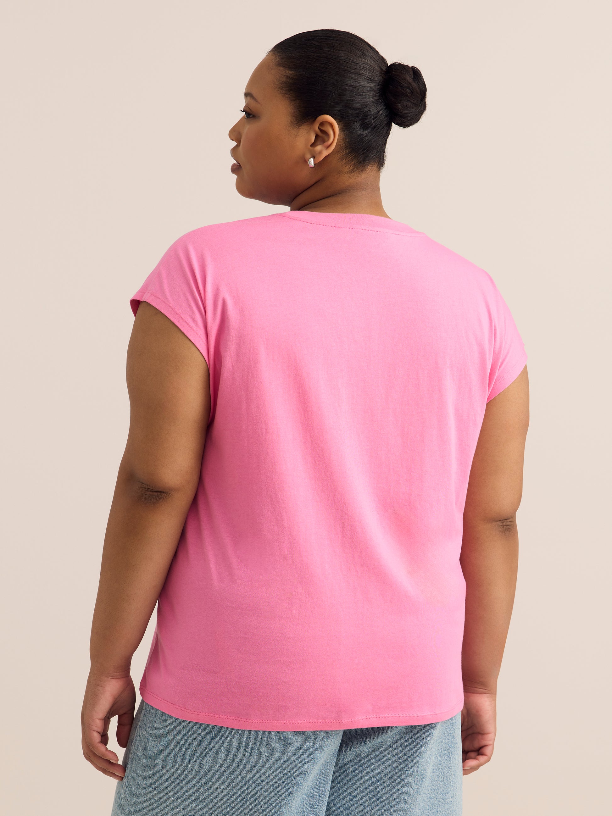 Straight-Fit Extended-Sleeve Crew-Neck Knit Top