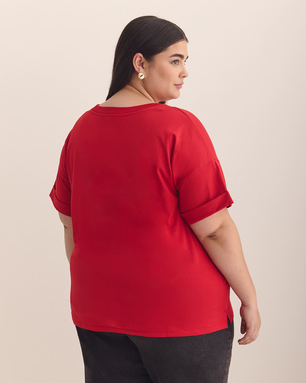 Boxy Short-Sleeve Crewneck T-Shirt - PENN. Essentials