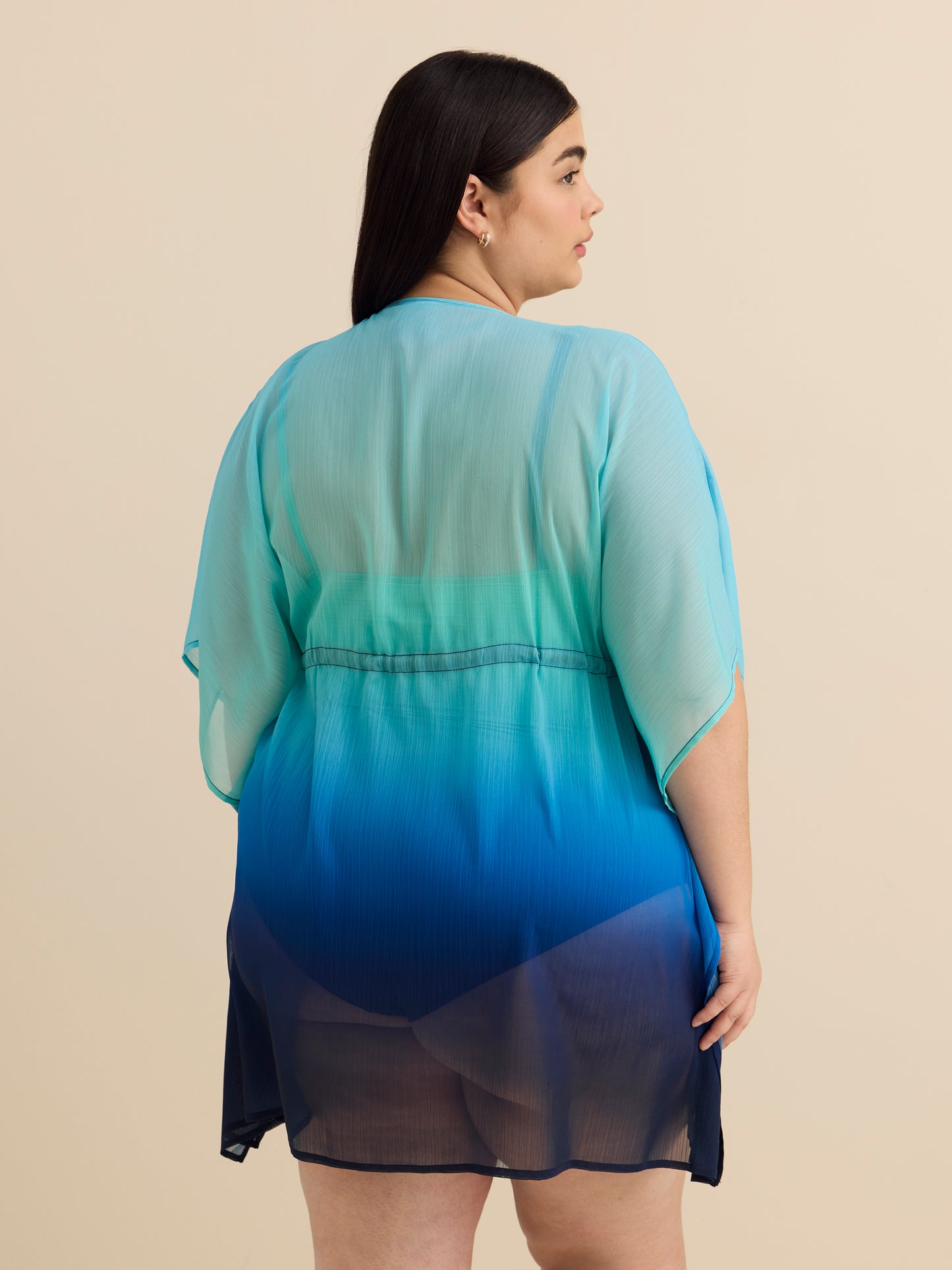 Caftan de plage imprimé - Bleu Rod Beattie 