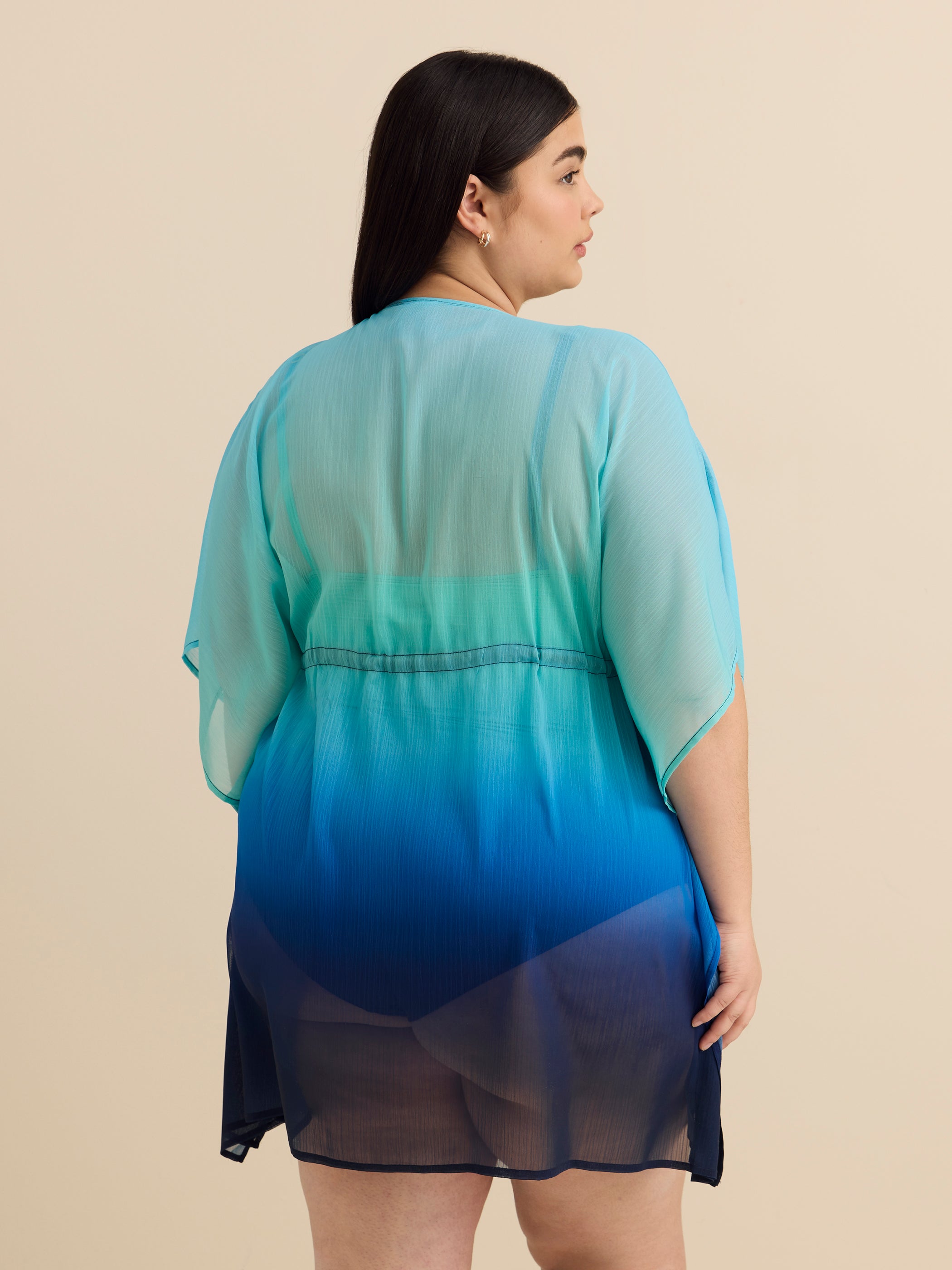 Caftan de plage imprimé - Bleu Rod Beattie 