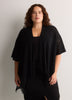 Mixed Pattern Knit Cape