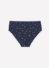 Blue High-Cut Cotton Blend Brief with Heart and Clover Print - tiVOGLIO