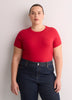 Crewneck Short-Sleeve Knit Top