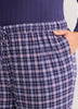 Blue Plaid Brushed Knit Jogger Pant - tiVOGLIO