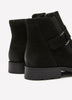 Wide Width, Adalynn Faye Black Nubuck Low-Heel Bootie - Clarks