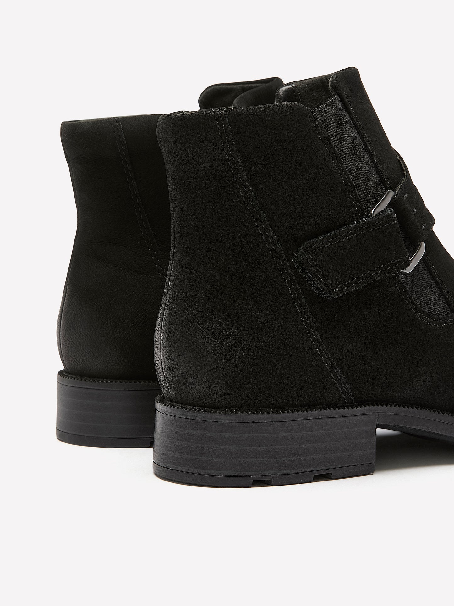 Wide Width, Adalynn Faye Black Nubuck Low-Heel Bootie - Clarks