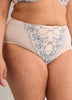 Grey Mesh Brief with Embroidered Front - Déesse