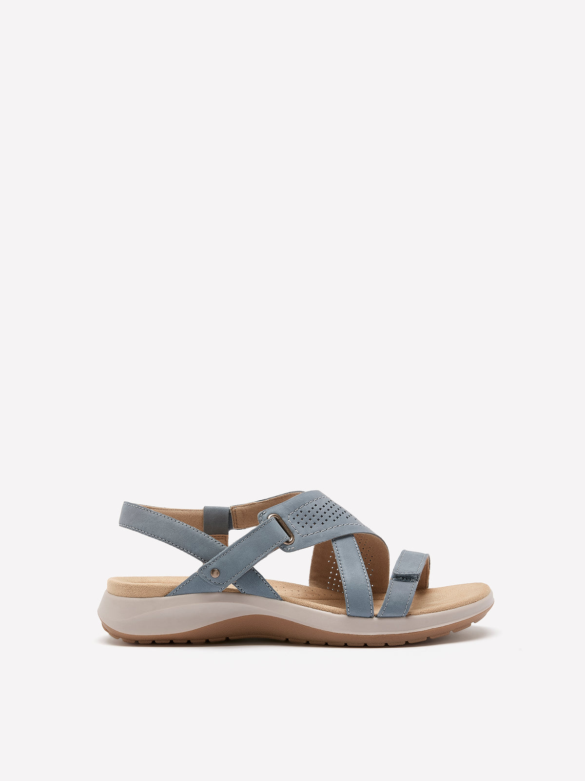Wide Width, Nubuck Maelynn Gem Strappy Sandal - Clarks