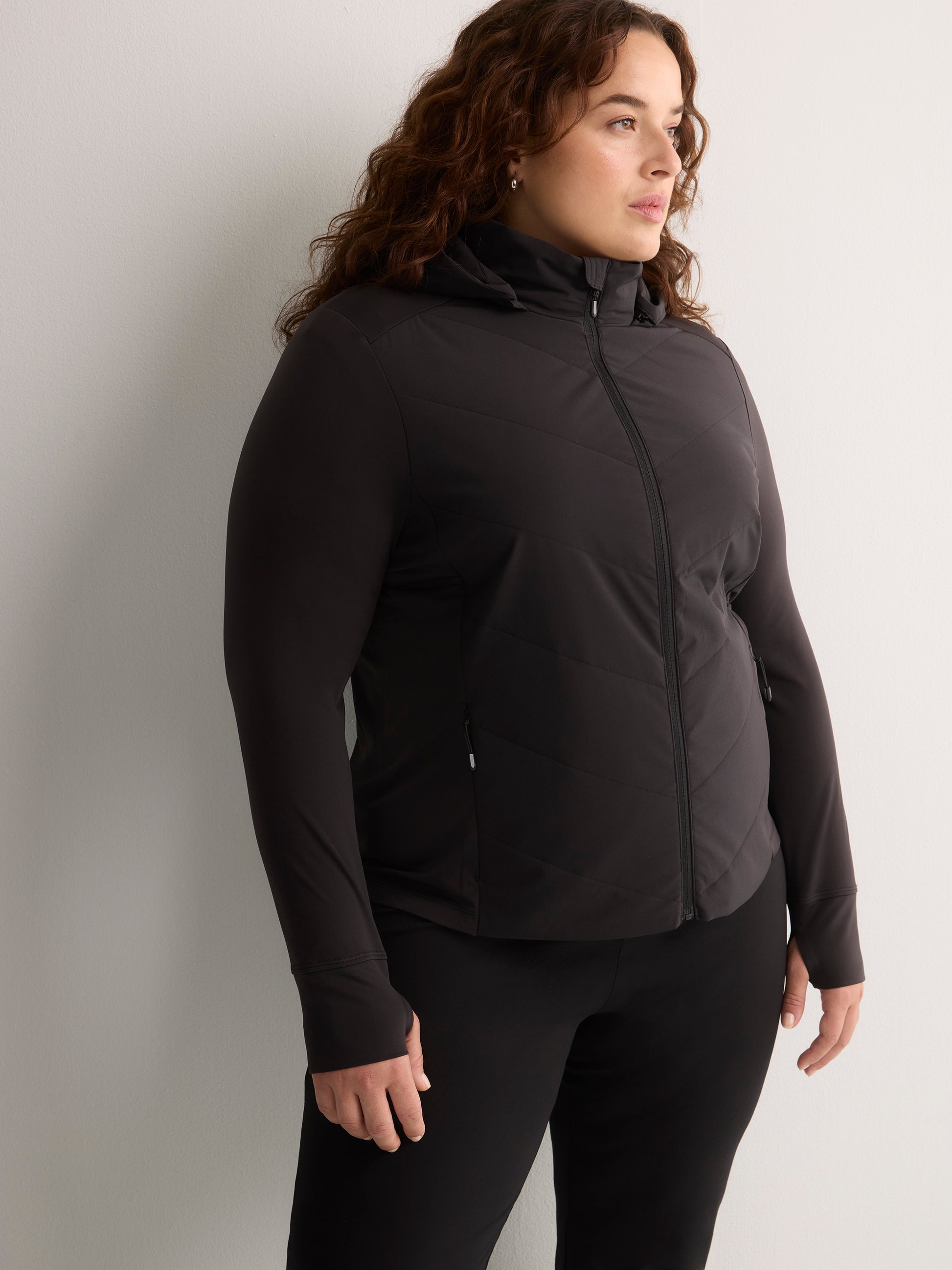 Black Second Skin Quilted Jacket - Active Zone