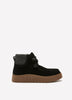 Wide Width, Mykah Izzy Suede Lace-Up Bootie with Sherpa Overlay - Clarks