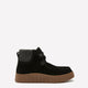 Wide Width, Mykah Izzy Suede Lace-Up Bootie with Sherpa Overlay - Clarks