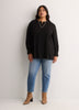 Pleated Buttoned-Down Slight Swing Blouse
