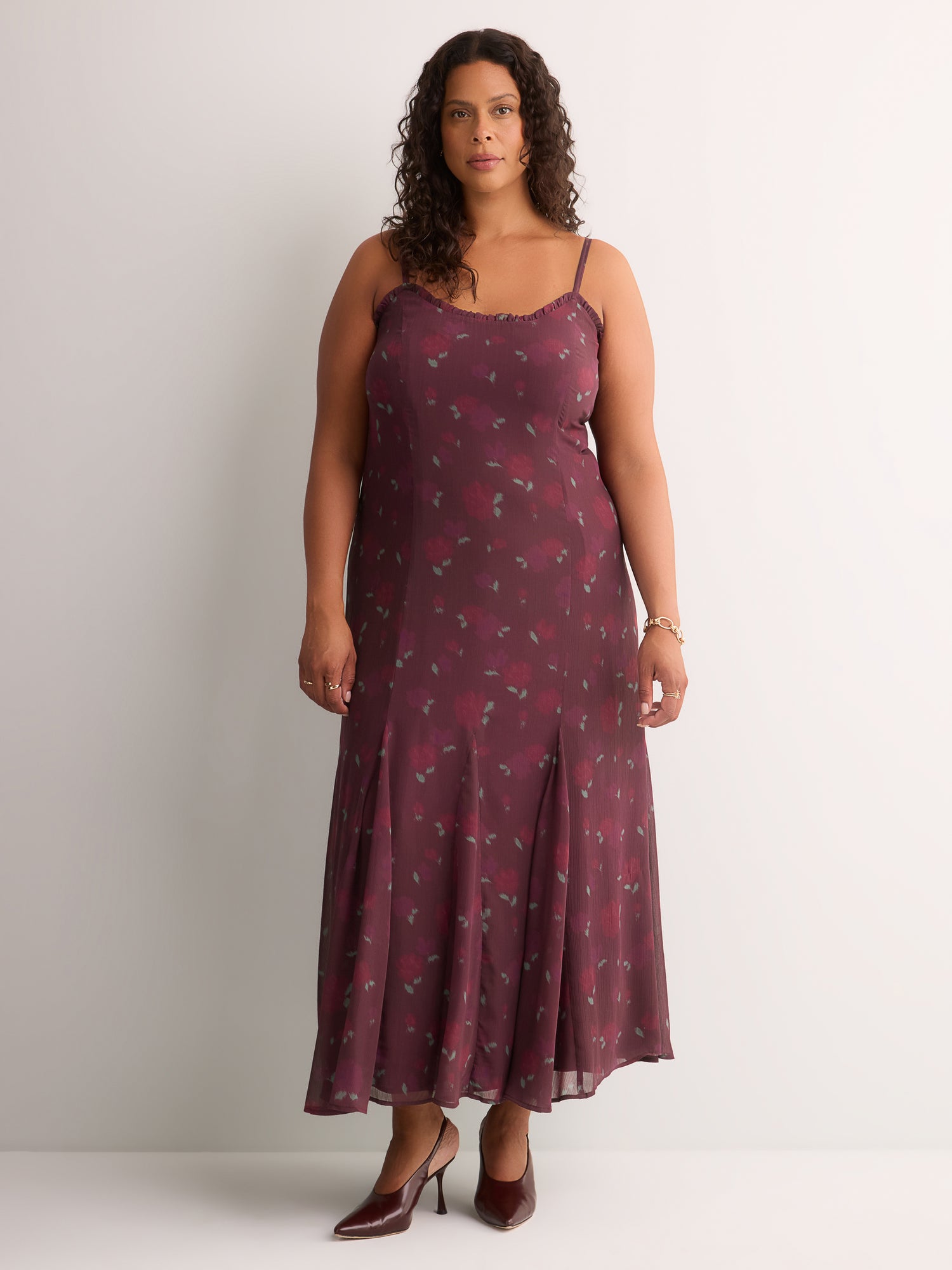 Floral Sleeveless Fit-and-Flare Maxi Dress - Addition Elle