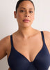 Second Skin Black Unlined Underwire Matte Bra - tiVOGLIO