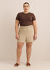 Crewneck Short-Sleeve Knit Top