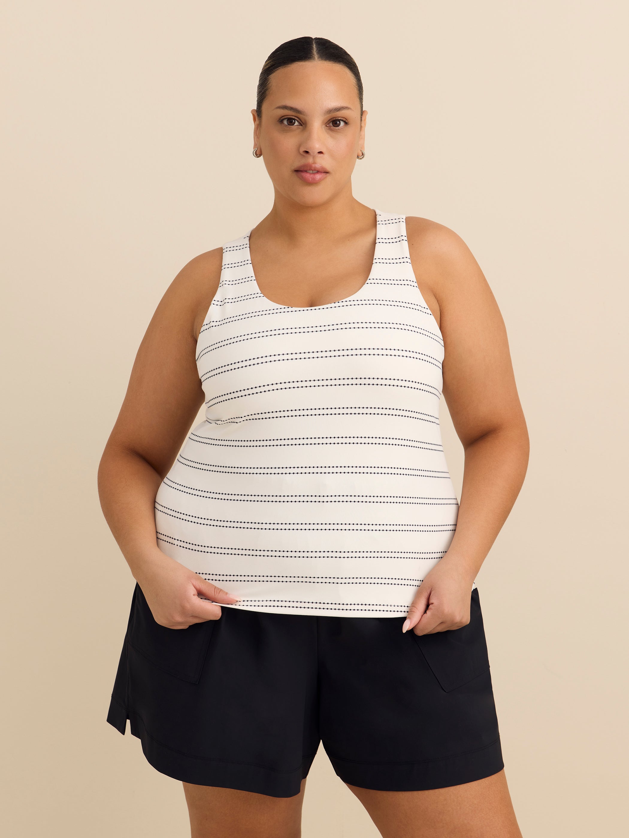 Active Zone Plus Size Soft Jersey Racer Back Tank Top – Penningtons