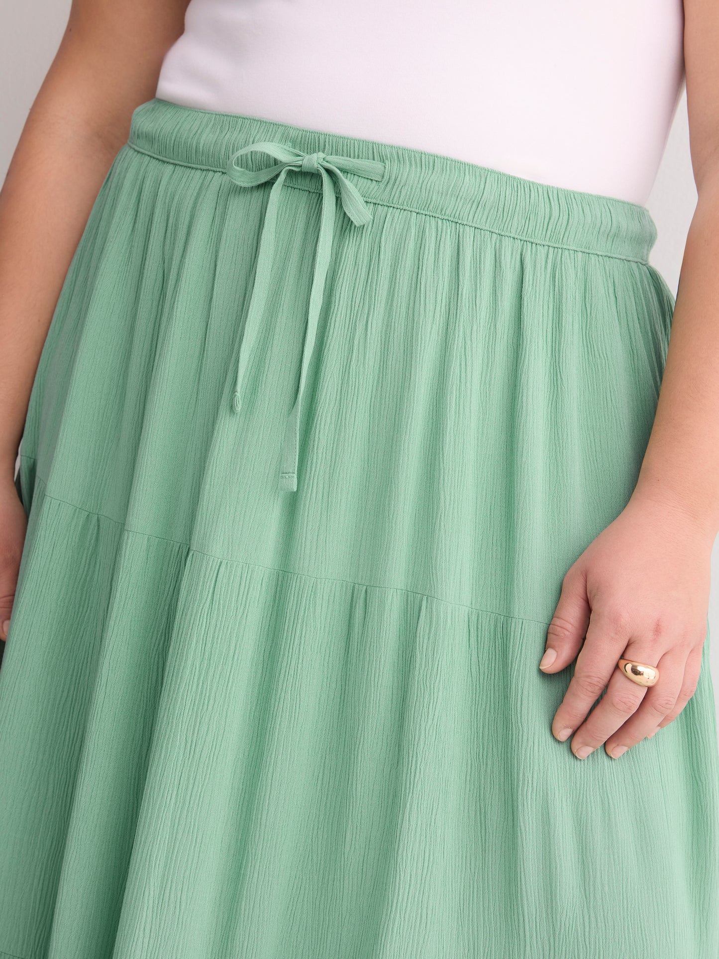 Pull-On Boho Maxi Skirt