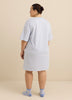 Robe de nuit à rayures et manches courtes - ti Voglio