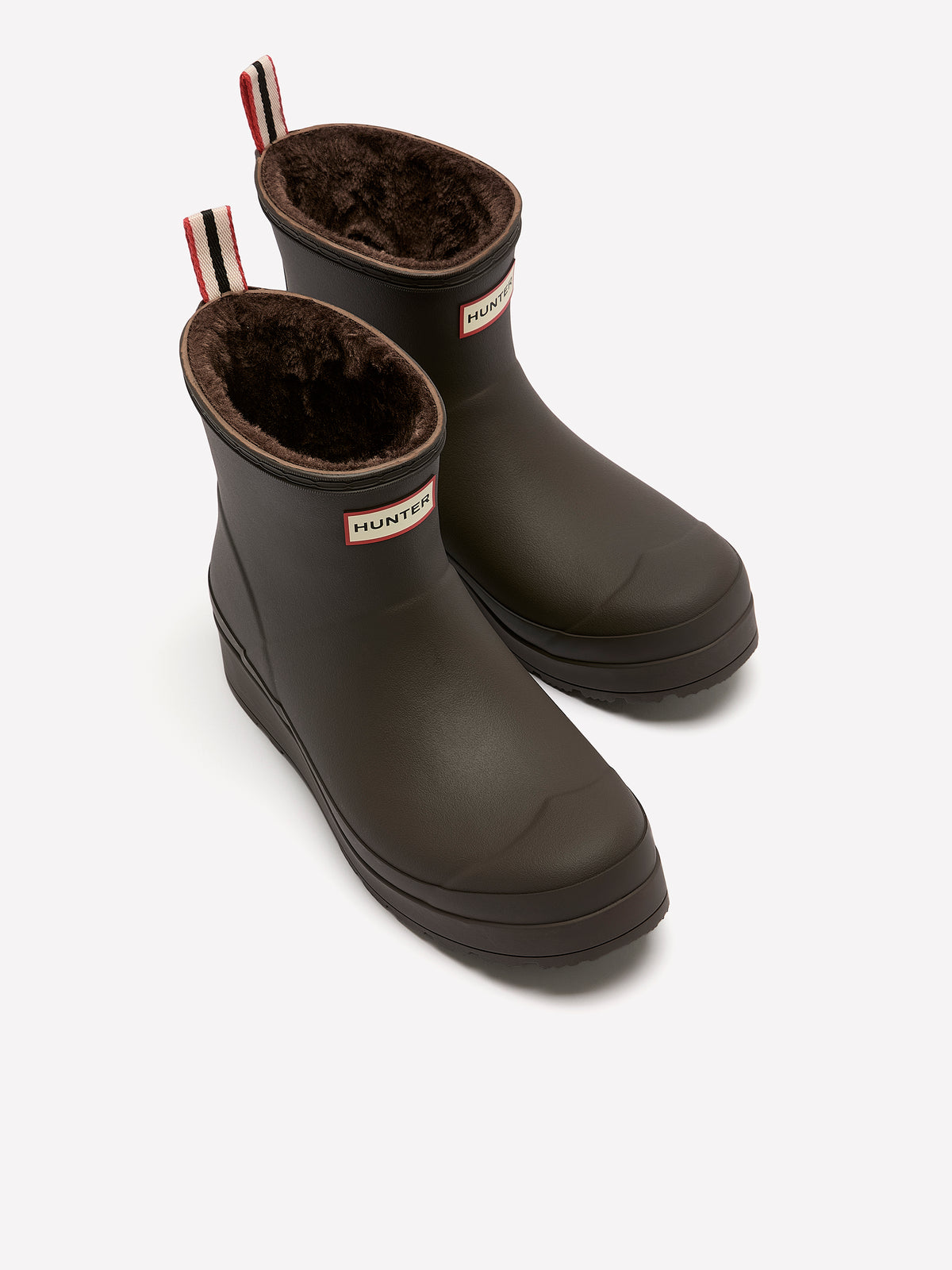 Regular Width, Play Short Rubber Boot with Faux-Fur Lining - Hunter