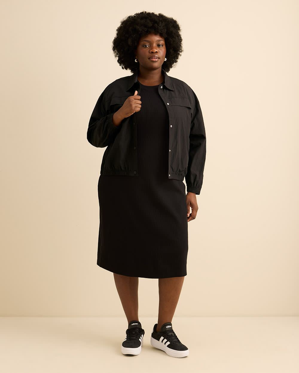 Veste noire déperlante à col chemise - Active Zone