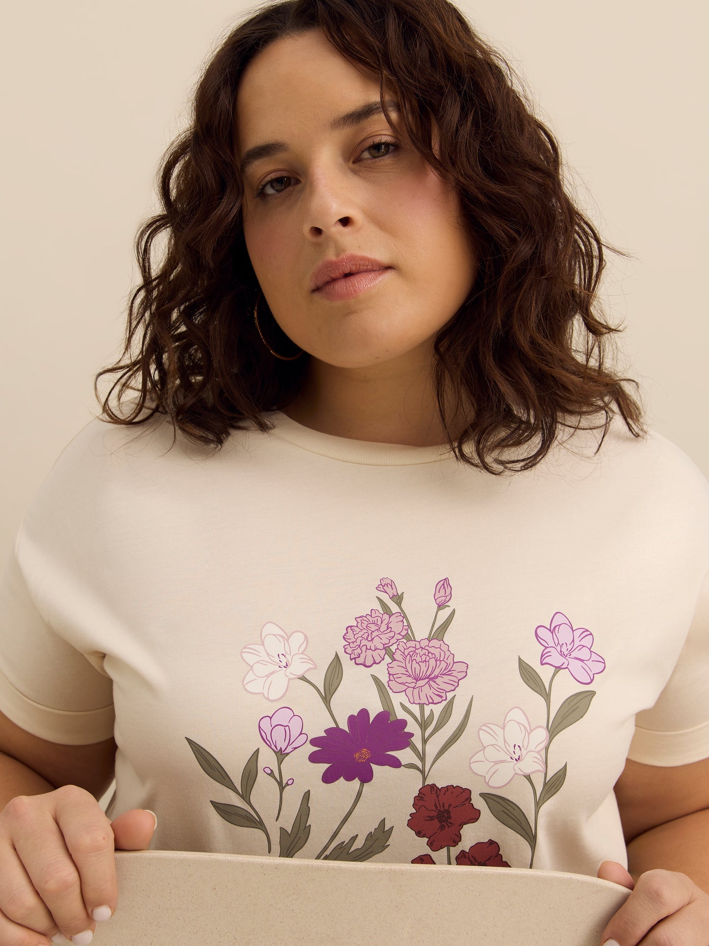 Boxy Short-Sleeve Crew-Neck T-Shirt