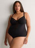 Sexy Black Cheeky Bodysuit with Cheetah Embroidery - Déesse Collection