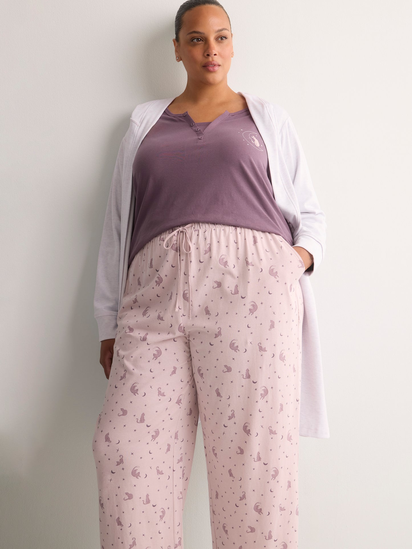 Printed Straight-Leg Cotton Knit Pyjama Pant - tVOGLIO