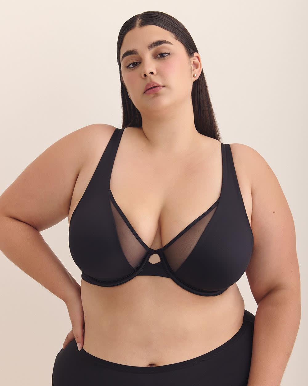 Soutien-gorge non doublé avec armatures et maille - Déesse Collection